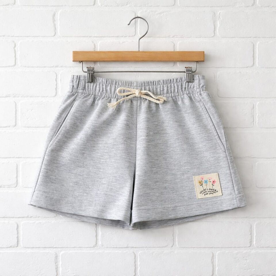 Kız Çocuk Gri Basic Yazlık Şort
