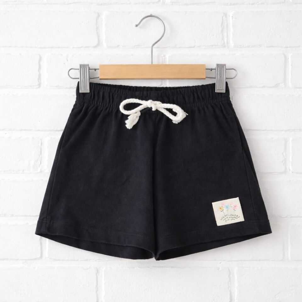 Kız Çocuk Siyah Basic Günlük Şort