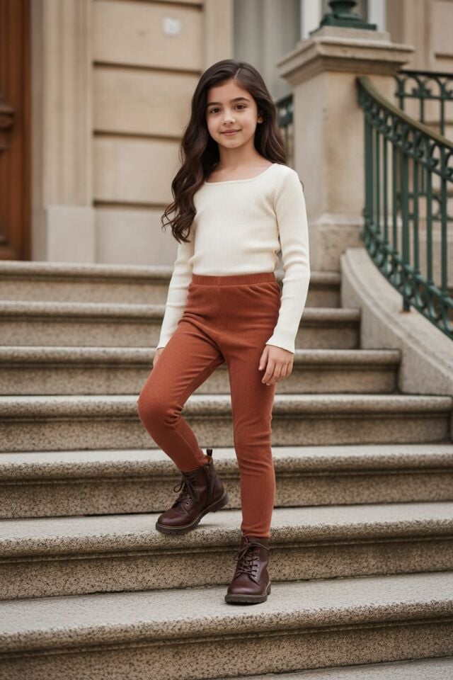 Kız Çocuk Kadife Tayt Koleksiyonu