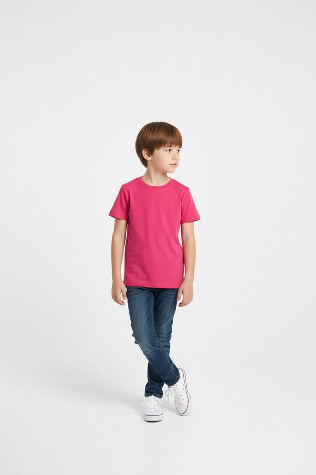 Basic Fuşya Unisex Çocuk T-Shirt