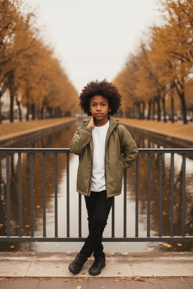 Kapüşonlu Basic Unisex Çocuk Mevsimlik Mont