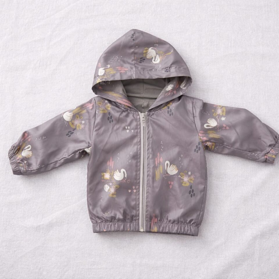 Kedi Desenli Kapüşonlu Bebek Yağmurluk