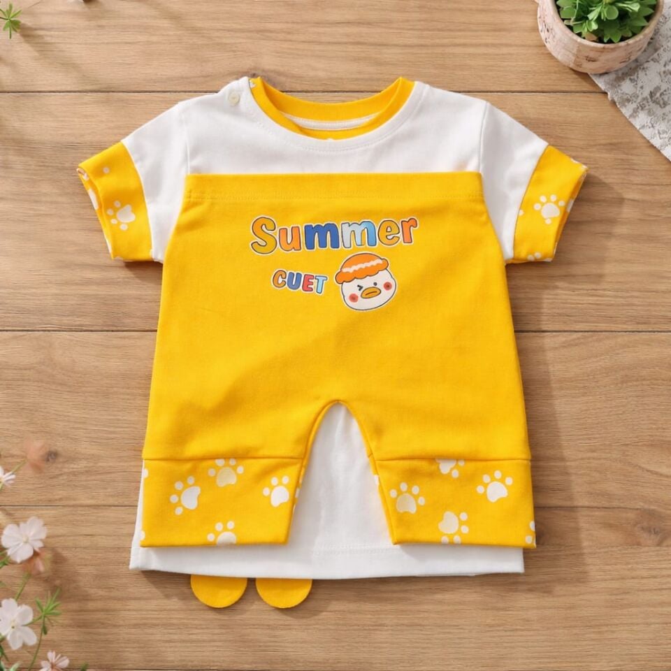 Summer Cuet Baskılı Bebek Yazlık Takım