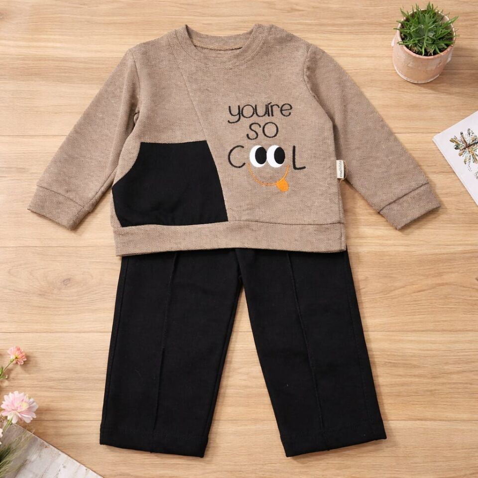 You’re So Cool Baskılı Bebek Takım