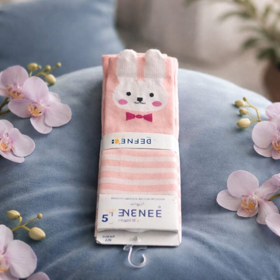 Sevimli Hayvan Figürlü Diz Üstü Çorap