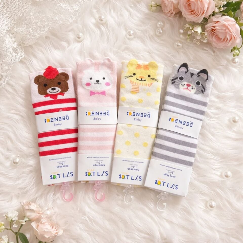 Sevimli Hayvan Figürlü Diz Üstü Çorap