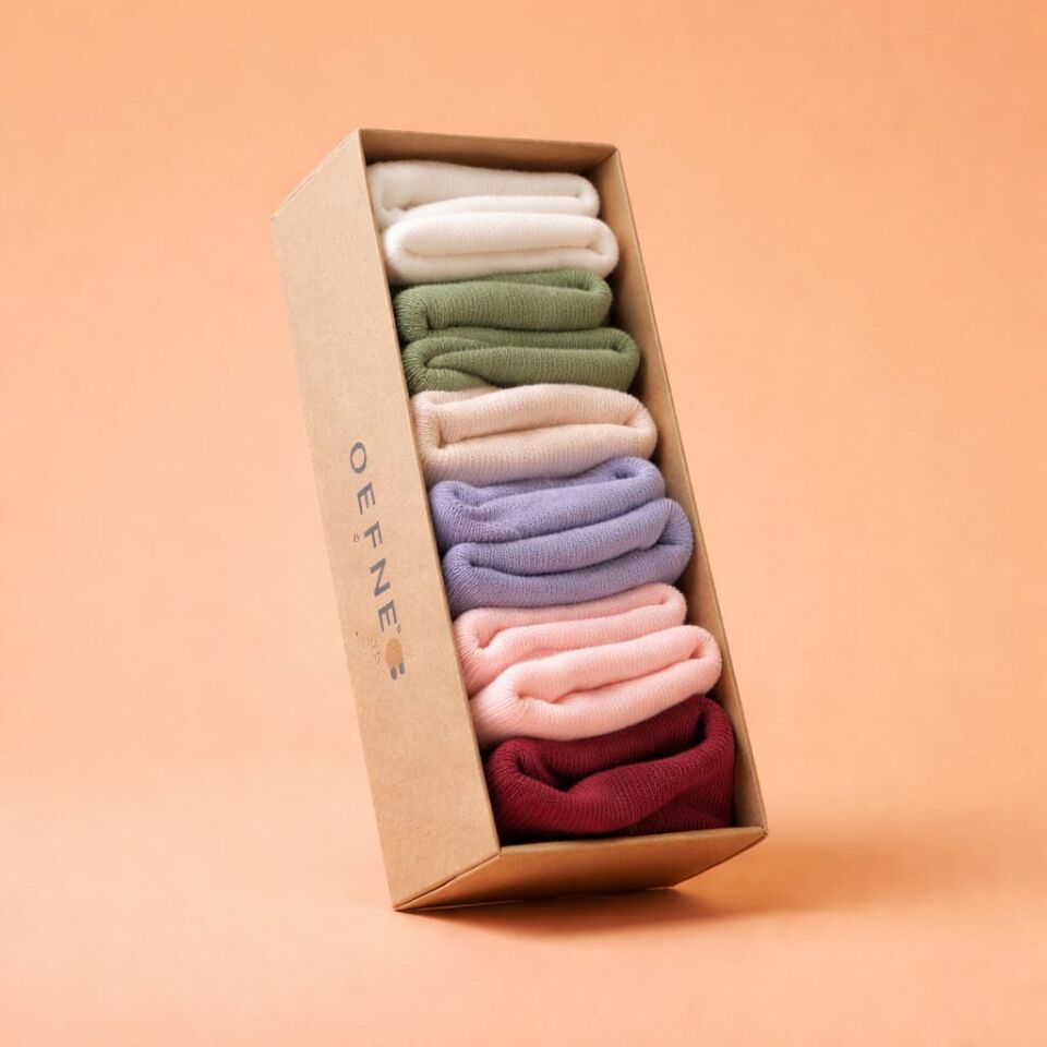 DEFNE Baby 6’lı & Antibakteriyel Bebek Çorap Seti – 6 Farklı Renk