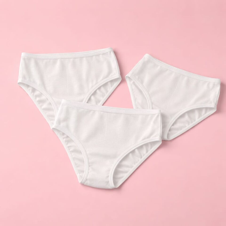 Kız Çocuk Basic Slip 3’lü Set – %100 Pamuk