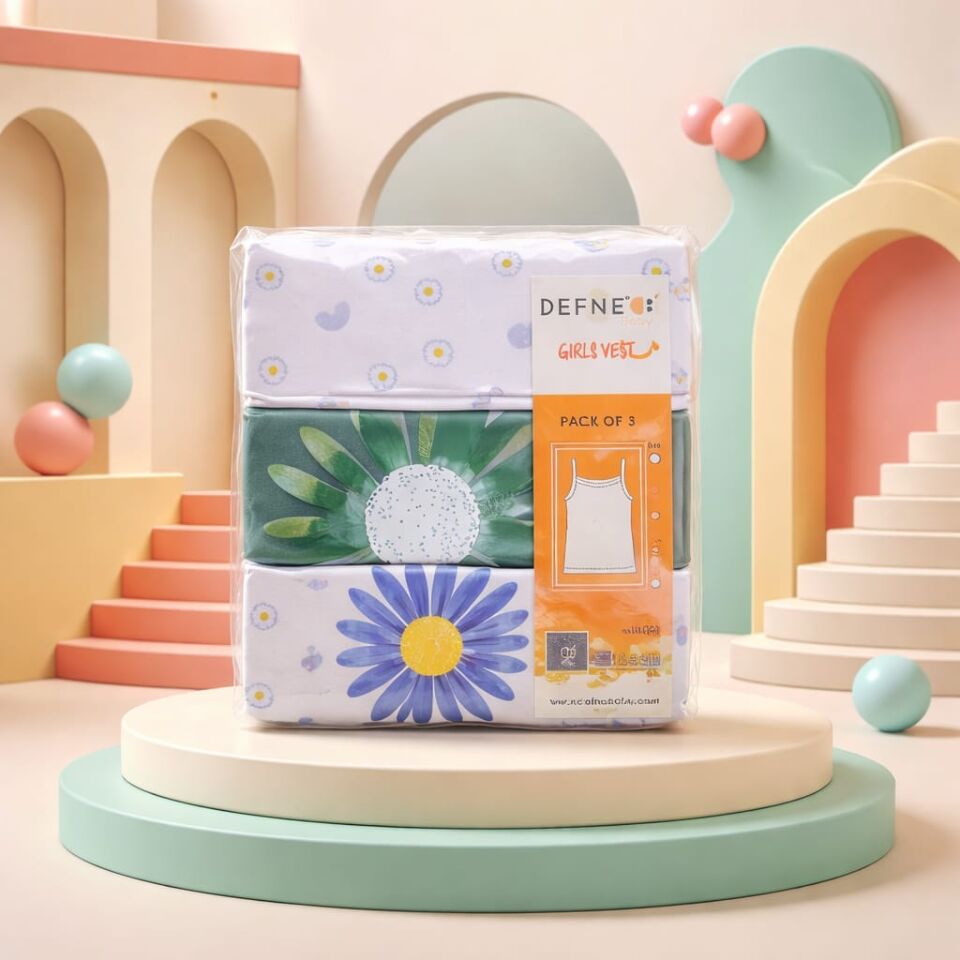 Kız Çocuk İnce Askılı Atlet 3’lü Set