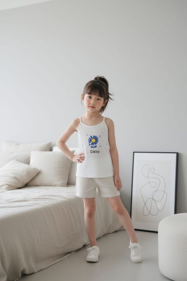 Kız Çocuk İnce Askılı Atlet 3’lü Set