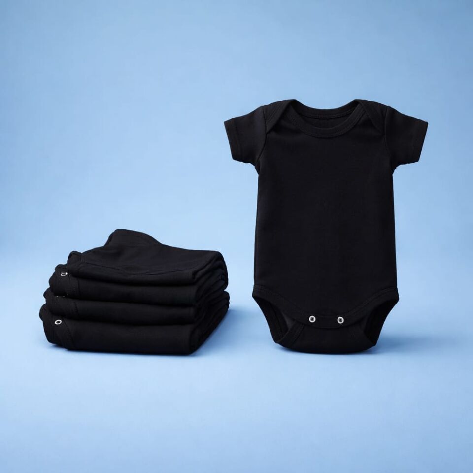 Unisex 4’lü Çıtçıtlı Kısa Kol Badi Seti – 3 Farklı Kombin Seçeneği | %100 Pamuk