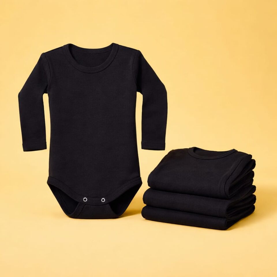 %100 Pamuk Üretim Unisex Uzun Kol Çıtçıtlı Badi Seti – 3 Farklı Kombin Seçeneği