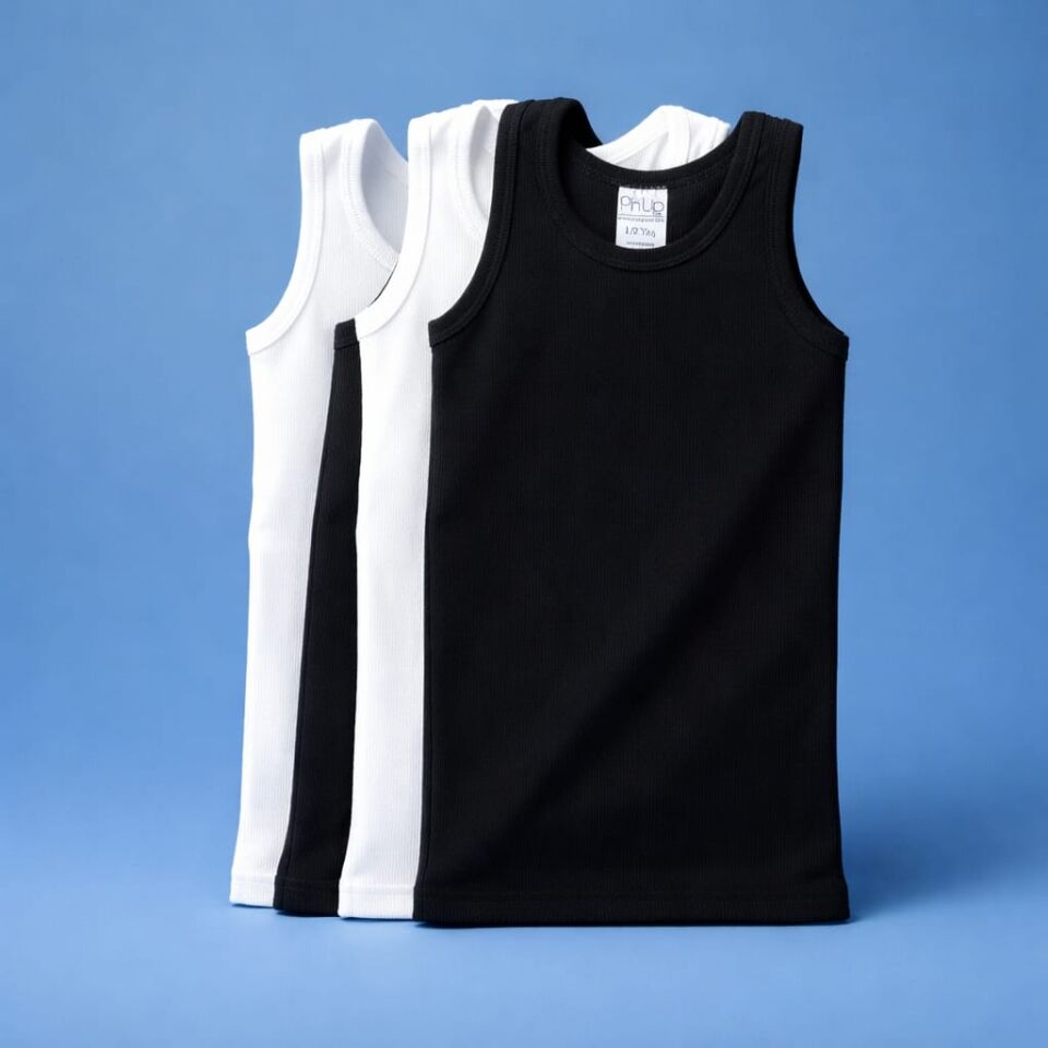 %100 Pamuktan Üretilmiş Erkek Çocuk 4-lü Kalın Askılı Atlet Seti – 3 Farklı Kombin Seçeneği